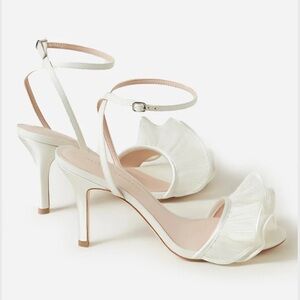 Loeffler Randall White/Pearl Estella Ruffle Heels